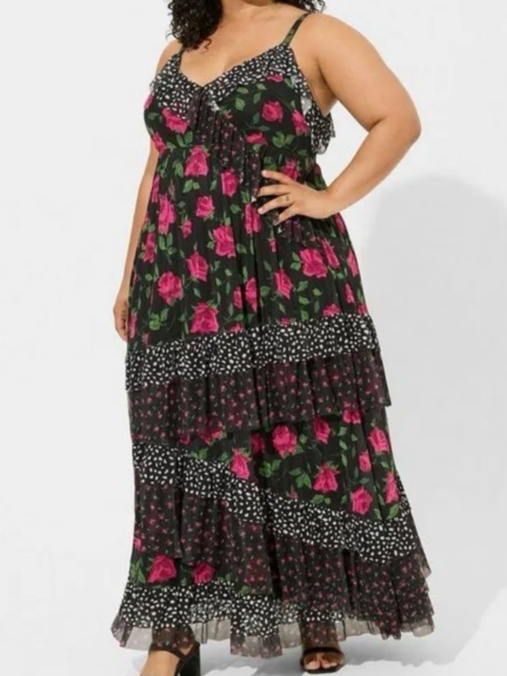Torrid x Betsey Johnson Floral Maxi Ruffle Dress - Torrid size 4 - 26